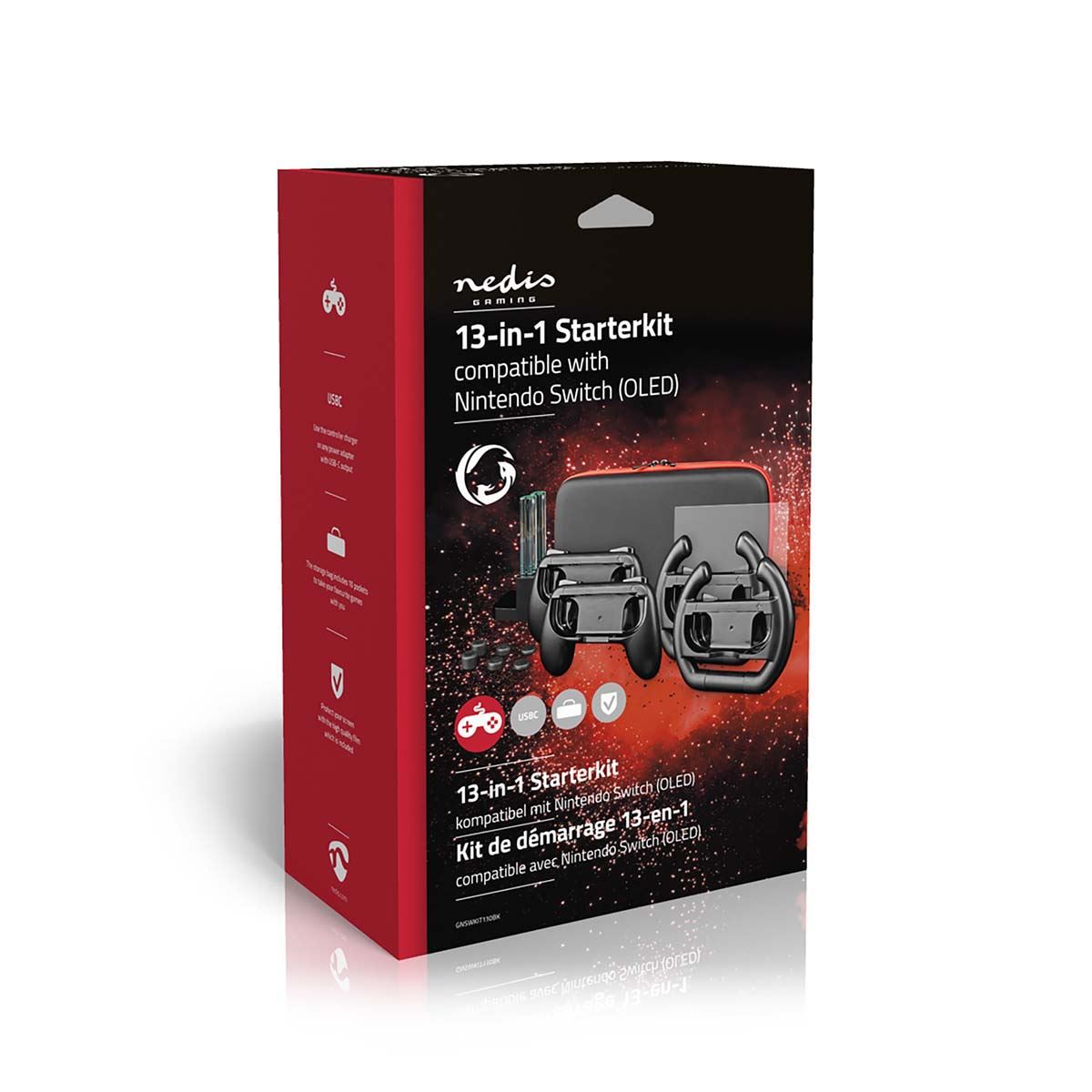 Nedis Gaming Starter Kit | Compatible with: Nintendo Switch (OLED) | 13-in-1