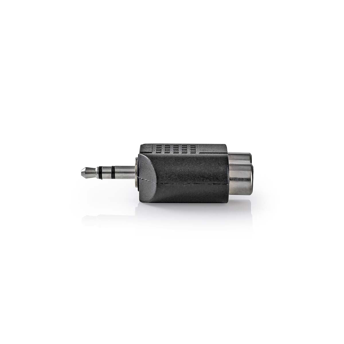 Nedis Stereo Audio Adapter | 3.5 mm Male | 2x RCA Female | Nickel Plated | Straight | ABS | Black | 1 pcs | Box