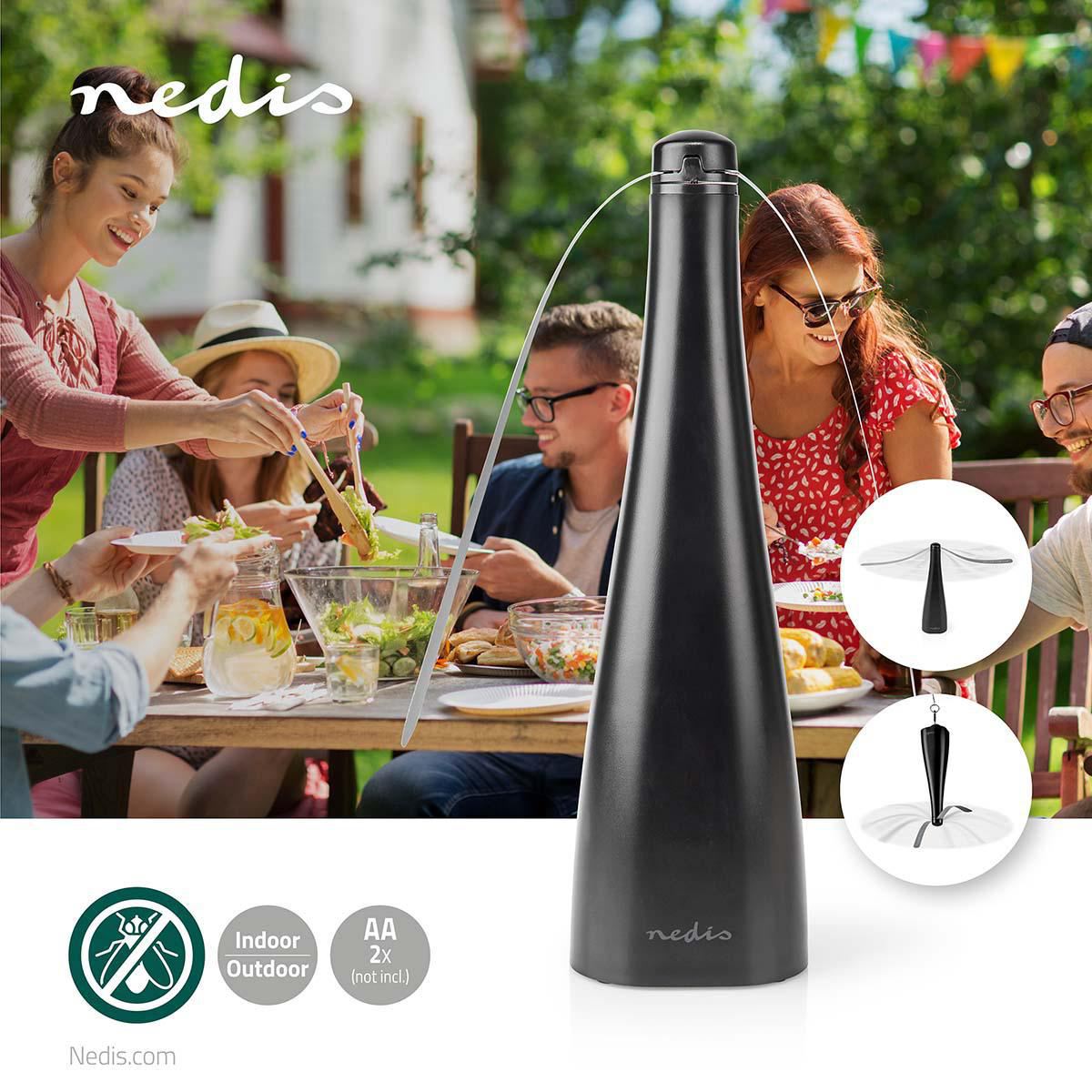Nedis Battery Powered Table Top Fly / Insect Repeller | Ideal for BBQ, Outdoor Dining