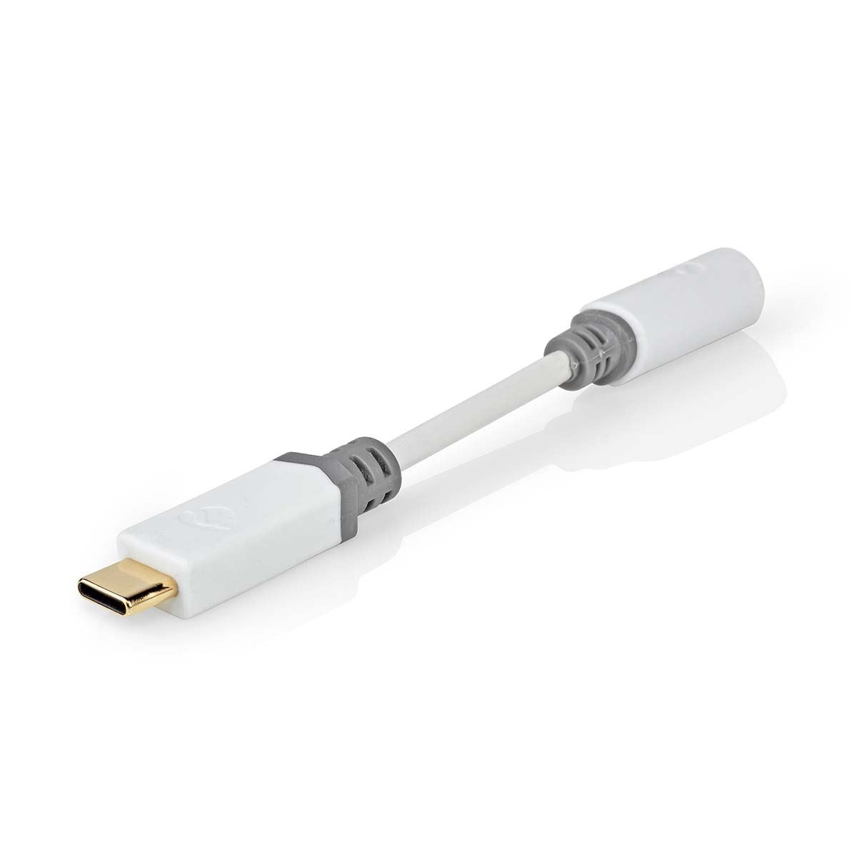 Nedis USB-C™ Adapter | USB 2.0 | USB-C™ Male | 3.5 mm Female | 0.10 m | Round | Gold Plated | PVC | White | Box