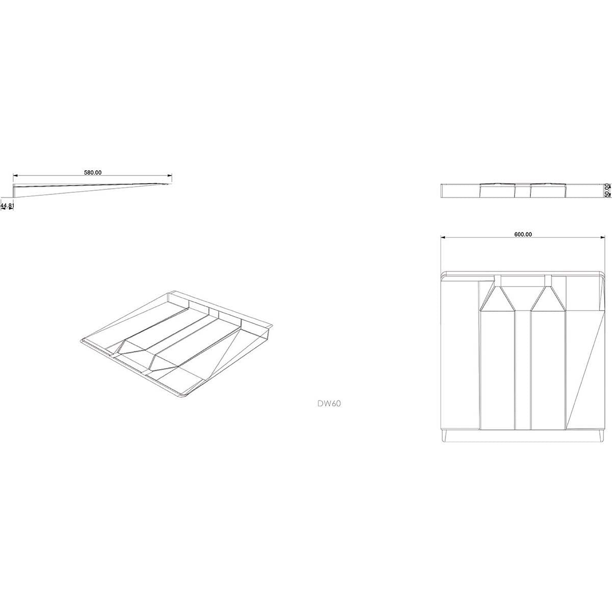 Tollco Drip Leak Prevention Tray Dishwasher 60 cm