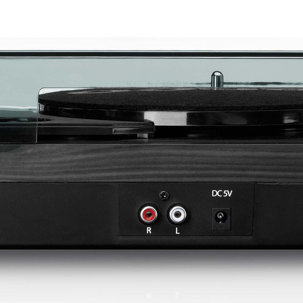 Lenco LS-10BK Wood Viynl Record Turntable with Built-In Speakers - Black