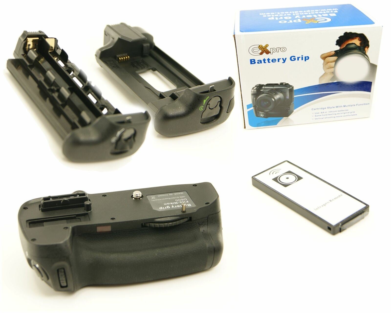 Ex-Pro Power Battery Grip Nikon MB-D14 (EN-EL15) Series for Nikon D600, with Infrared remote
