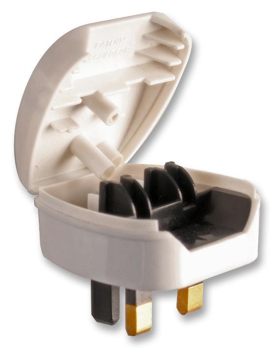 Mains UK Converter Adapter Plug 2 Pin CEE 7/17 Euro to UK 3 Pin 3A PC8338 - White