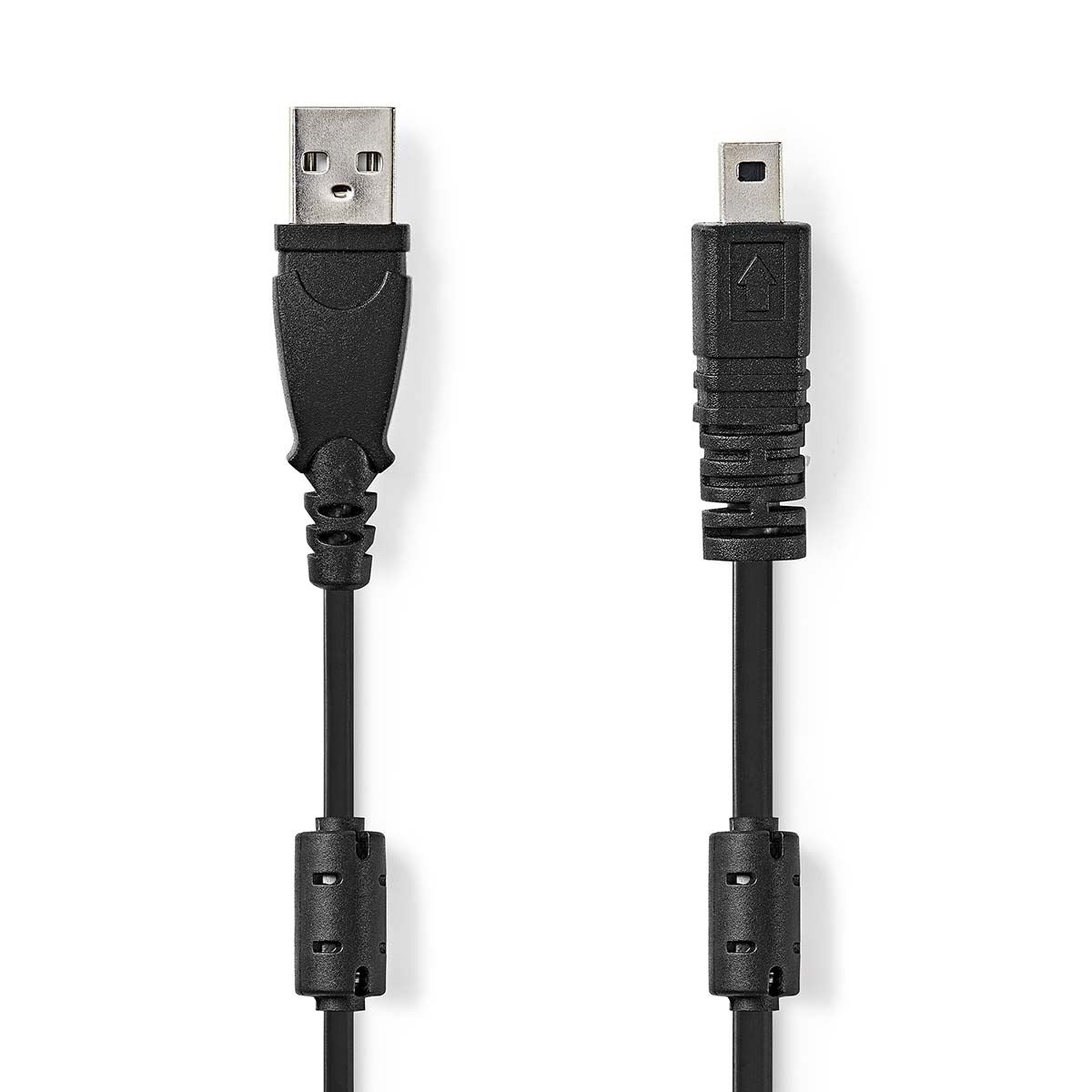 Nedis USB Cable | USB 2.0 | USB-A Male | UC-E6 8-Pins Male | 480 Mbps | Nickel Plated | 2.00 m | Round | PVC | Black | Label