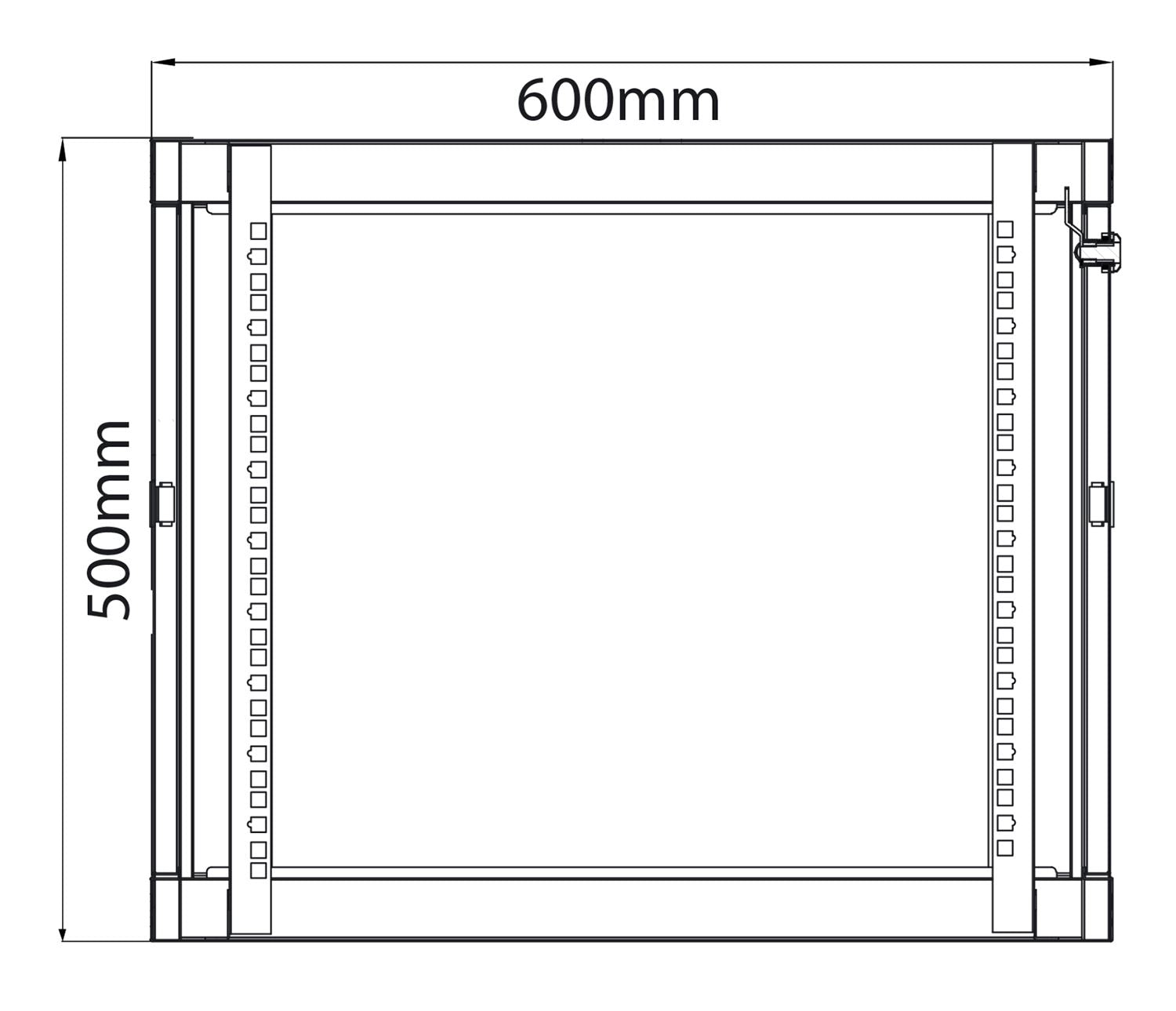 Adastra 19" Rack Cabinet with Glass Door 9U x 600mm Deep