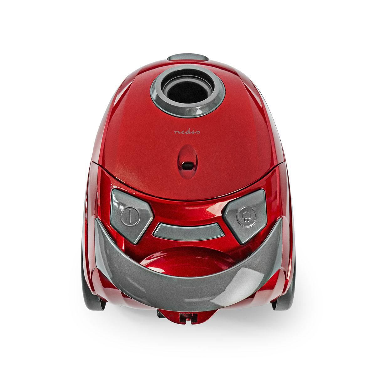 Nedis Vacuum Cleaner | With Bag | 700 W | Dust capacity: 1.5 l | Combi Brush | Action radius: 7 m | Hepa | Anthracite / Red