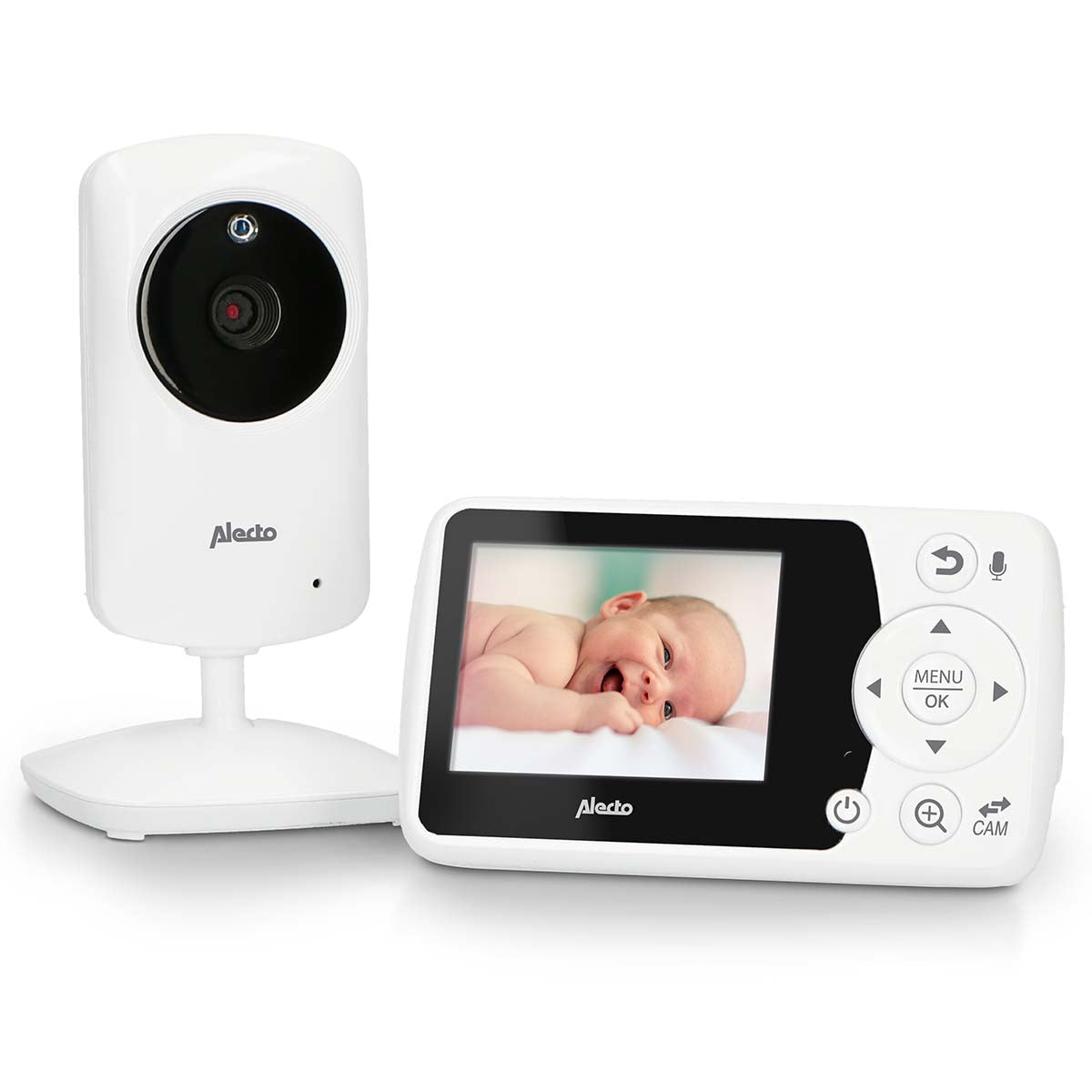 Alecto DVM-64 Wireless Video Baby Bonitor with 2.4" Colour Display Screen - White