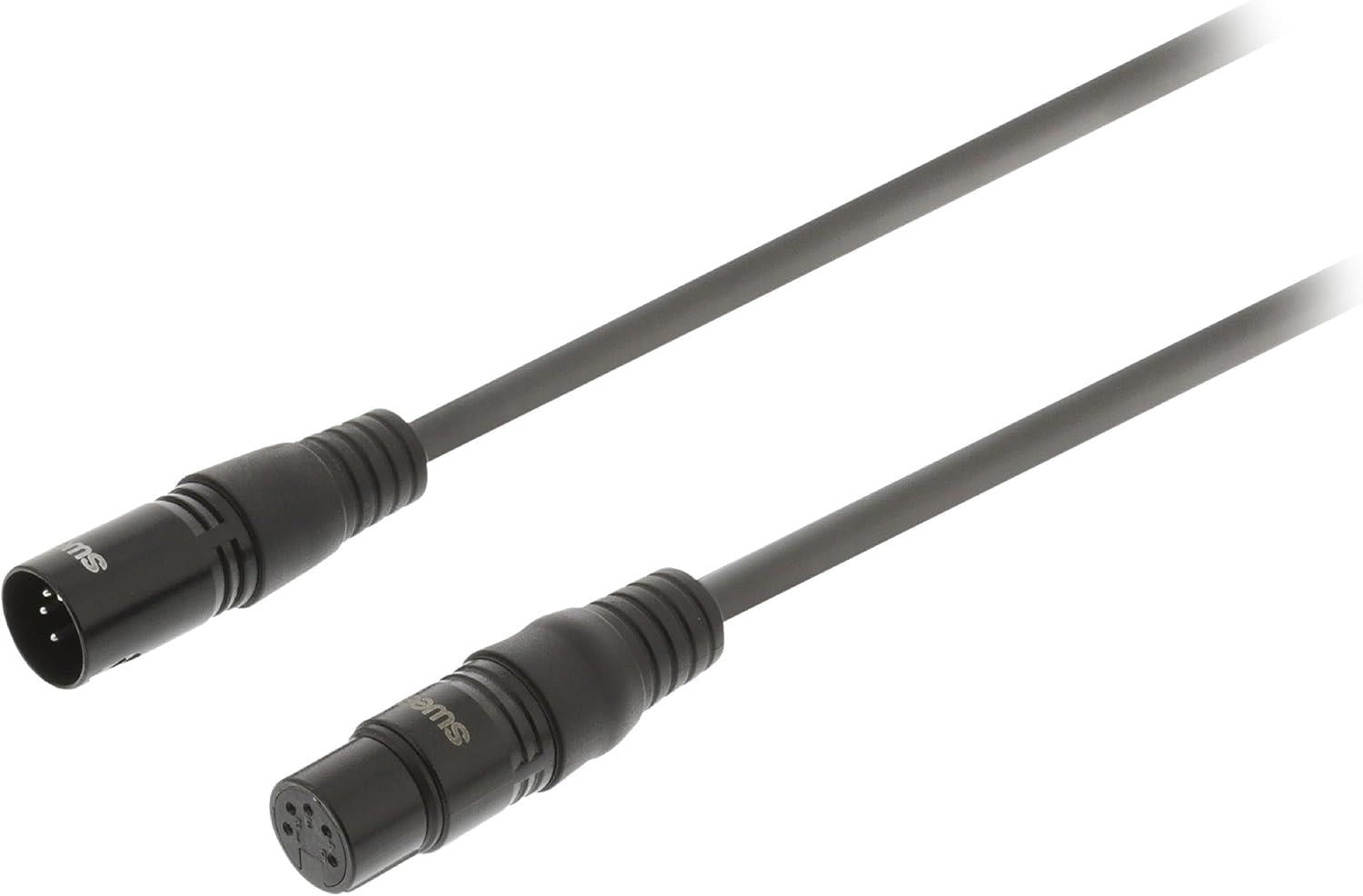 Sweex Audio Cable | XLR 5-Pin Male | XLR 5-Pin Female | Nickel Plated | 0.50 m | Round | PVC | Dark Grey