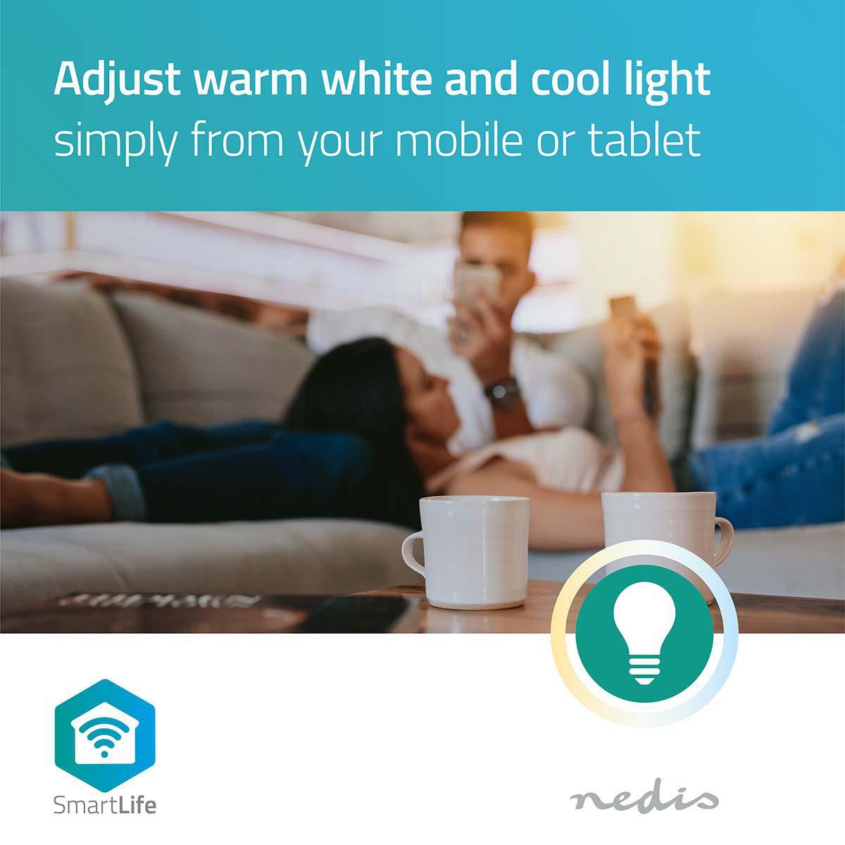Nedis SmartLife LED Bulb | Wi-Fi | GU10 | 330 lm | 4.5 W | Warm White | 2700 K | Android™ / IOS | PAR16 | 1 pcs