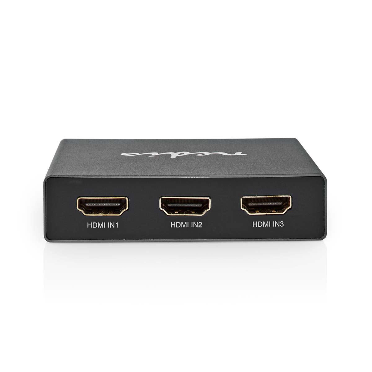 Nedis HDMI™ Switch | 3 port(s) | 3x HDMI™ Input | HDMI™ Output | 8K@60Hz | 45 Gbps | Remote controlled | Aluminium | Anthracite