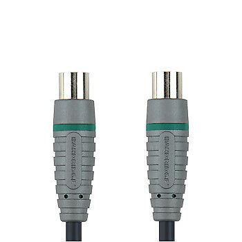 Bandridge 10m Digital TV Ariel Cable Lead Connector Male to Female - Grey