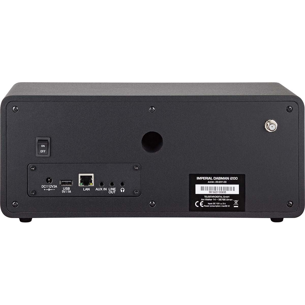 Imperial DABMAN i200 Multifunctional Stereo Radio DAB+ / FM / Internet Black