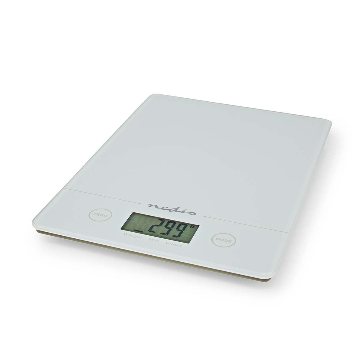 Nedis Kitchen Digital Food Scales LCD Electronic Weighing 5kg Cooking Baking Balance - White