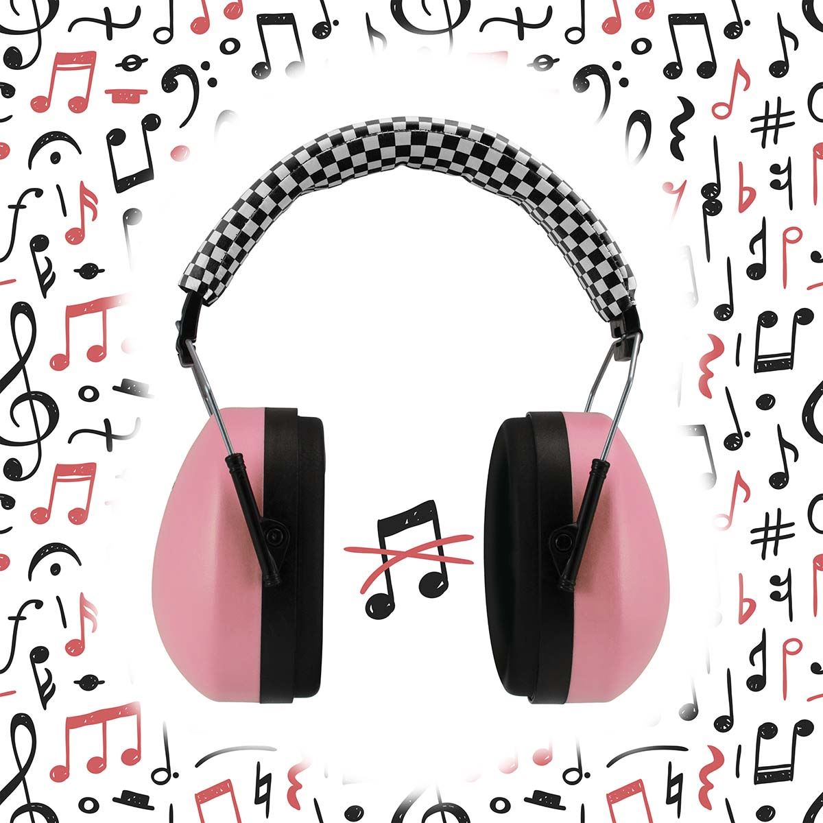 Alecto BV71RE Kids Ear Defenders Children, Age 3-16, Certified 29dB, Adjustable Size, Noise Cancelling Headphones Kids, Ear Defenders Autism, Ear Muffs for Toddler, Boys, Girls, School - Pink