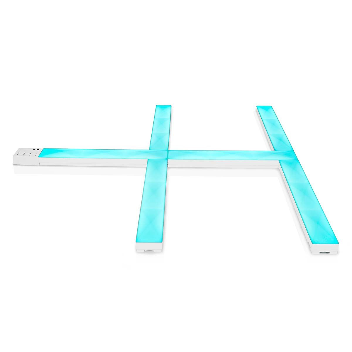 Nedis SmartLife Wi-Fi LED Wall Light 6 Modular Bars, 16 Million Colours, 44 Scene Modes, Music Sync, RGBIC Technology, Dimmable, Voice Control Compatible with Alexa & Google Home