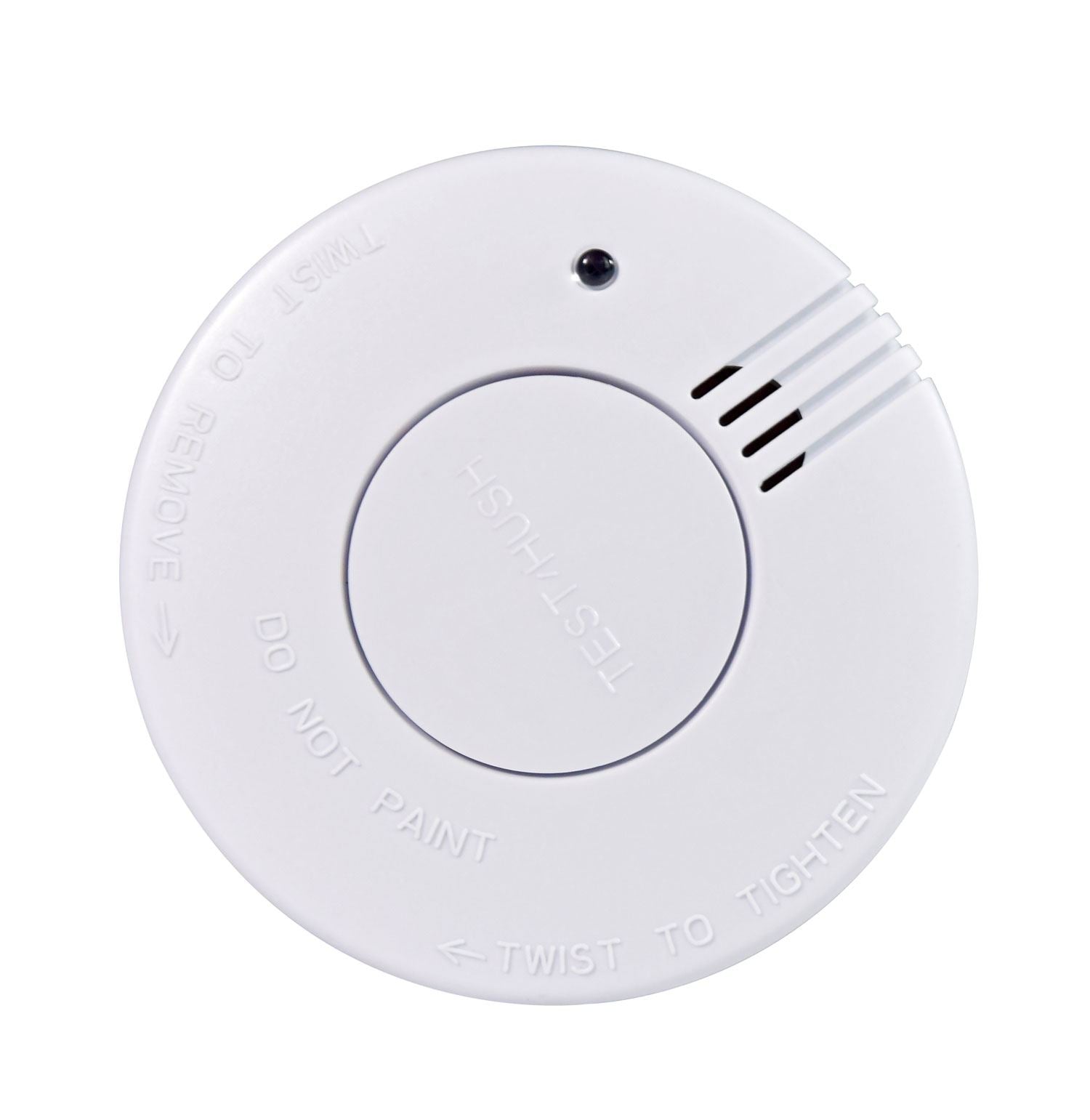 Mercury SD102P Smoke Alarm for Home Photoelectric Battery Smoke Alarm Smoke Detector with Large Hush/Test Button, Supplied with Battery And Fixing Kit Fully Certified, White
