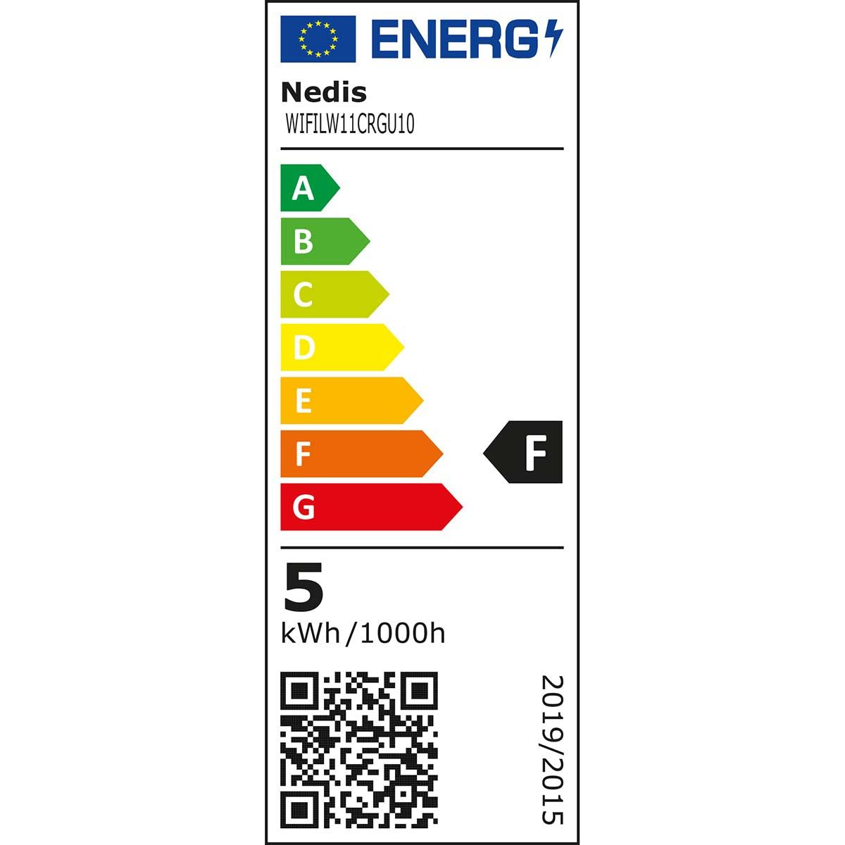 Nedis SmartLife LED Bulb | Wi-Fi | GU10 | 330 lm | 4.5 W | Warm White | 2700 K | Android™ / IOS | PAR16 | 1 pcs