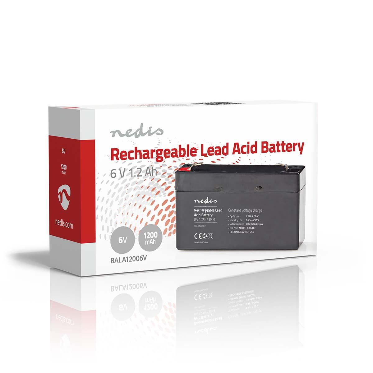Nedis Battery | Lead-Acid | Rechargeable | 6 V | 1200 mAh
