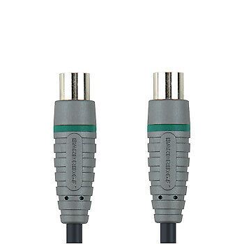 Bandridge 5m Digital TV Ariel Cable Lead Connector Male to Female - Grey