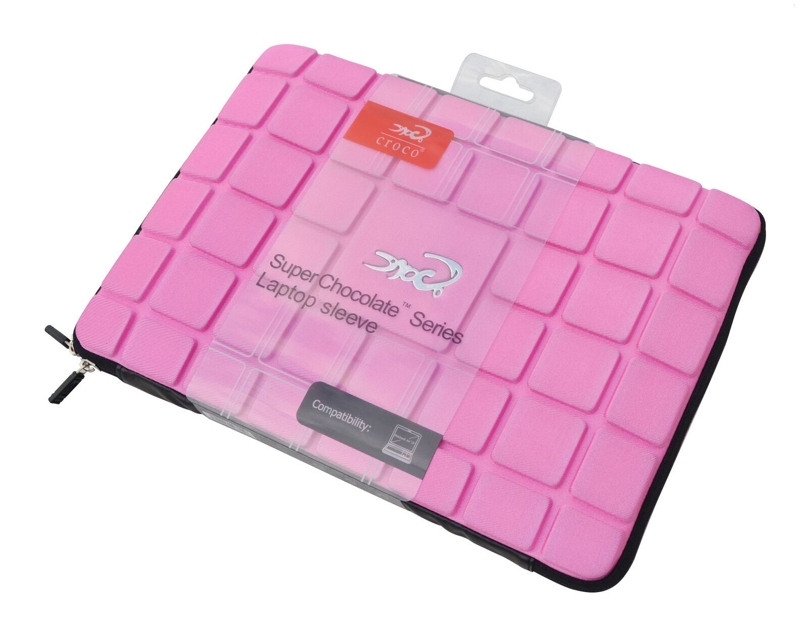 Croco 13.3" Inch Laptop/Notebook Super Chocolate Carry Case Sleeve - Pink