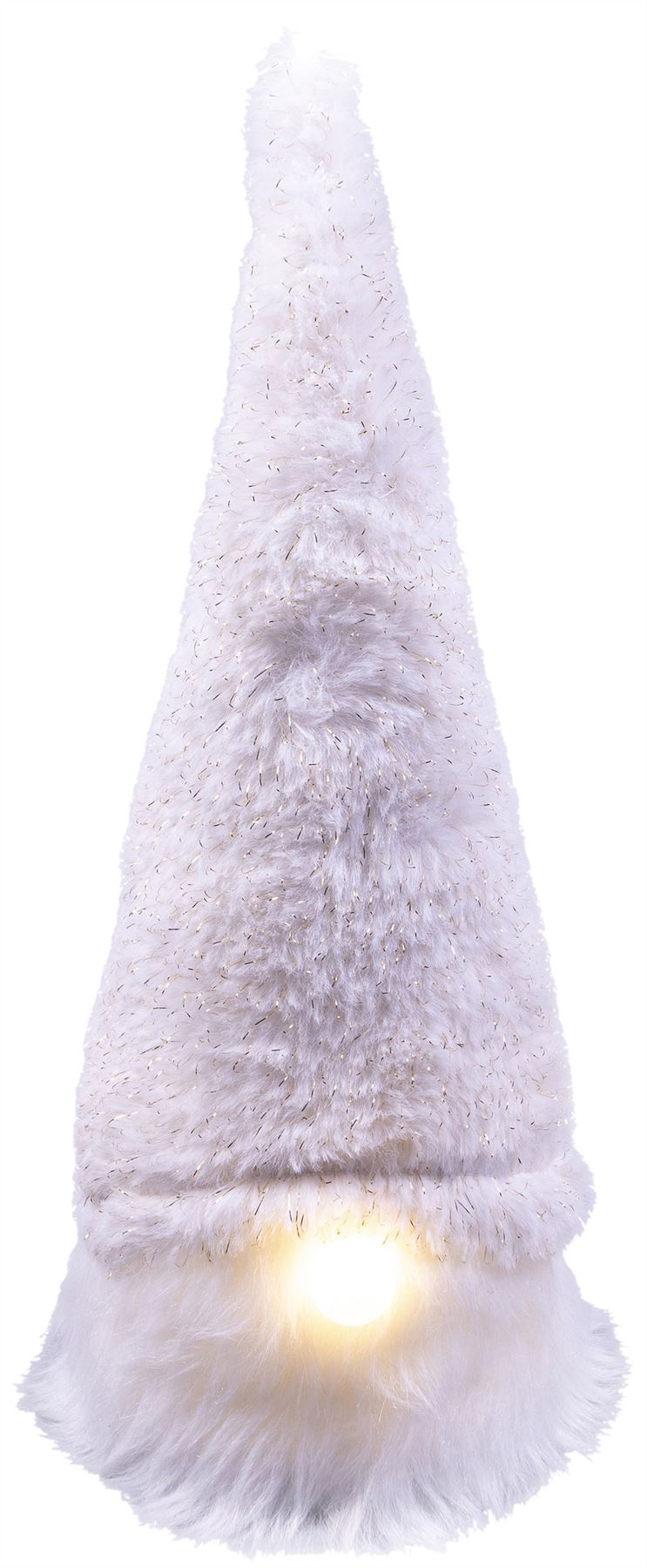 Christmas Light Up Gonk Nordic Style Xmas Decoration with LED Nose - Sammi 280x120x120mm