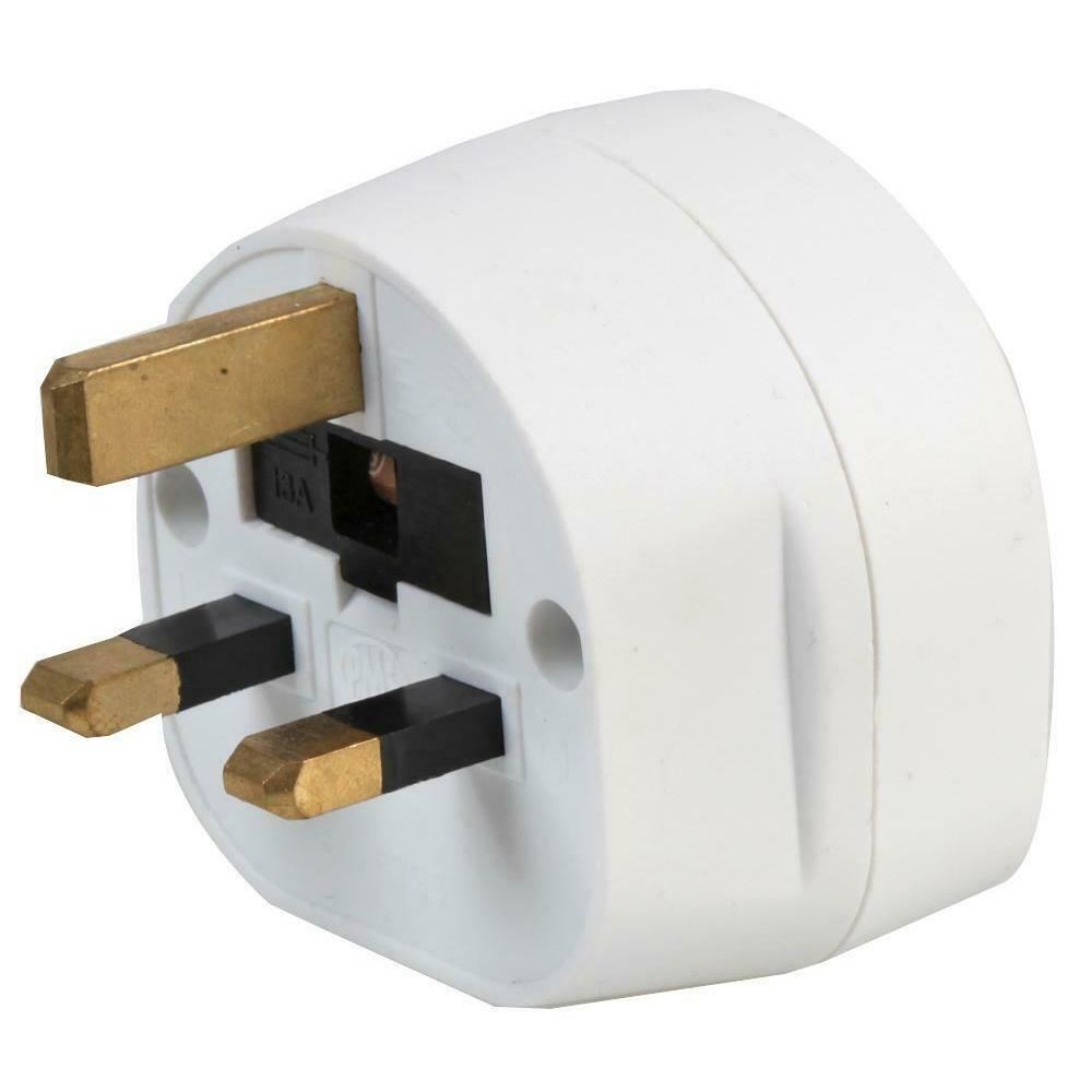 ALL Countries to UK United Kingdom 3 Pin Plug Adaptor Euro EU Travel Mains Adapter UK Visitor