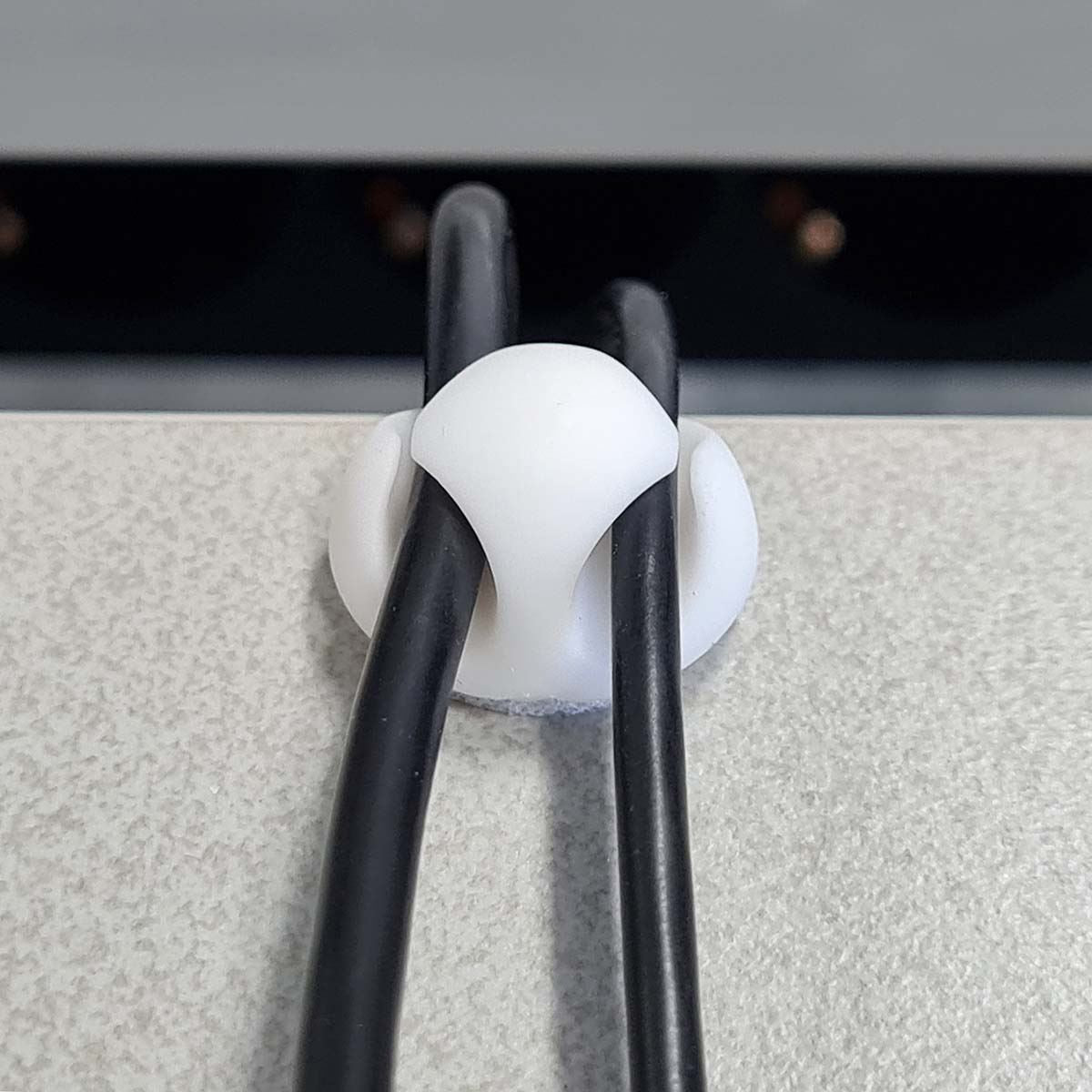 Nedis Cable Management | Cable Clip | Click and Go | 6 pcs | Number of slots: 2 Slots | Maximum cable thickness: 5.3 mm | TPE | White