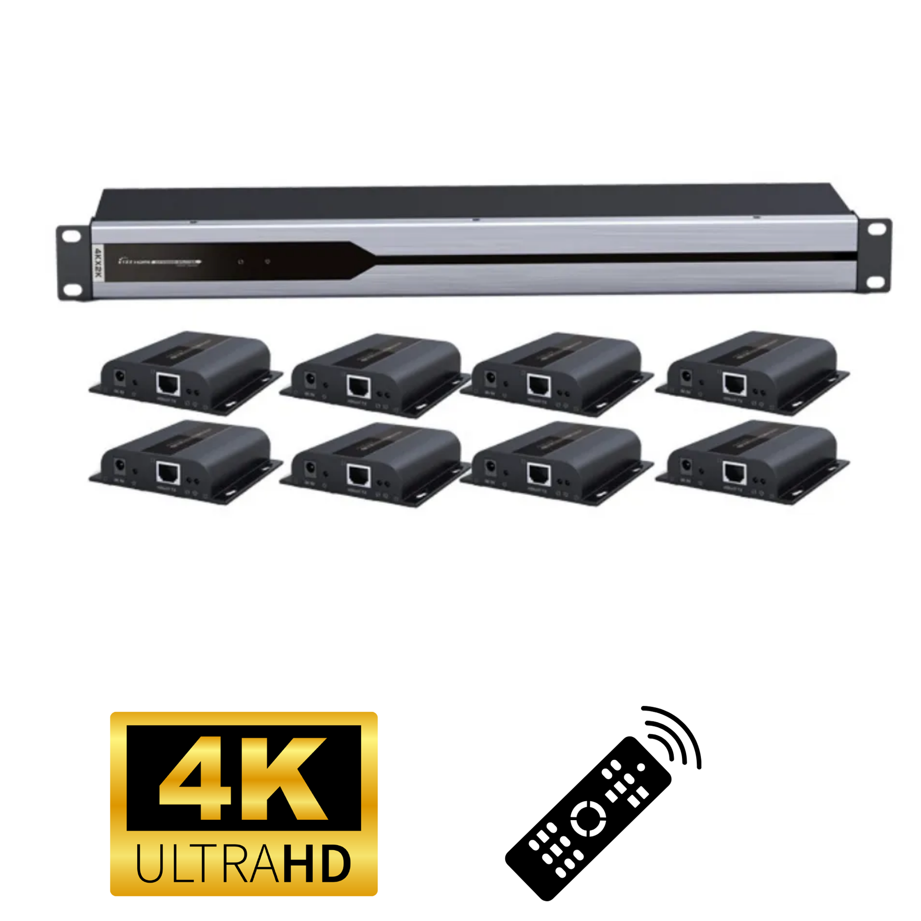 HDMI Distributor 8 Port HDMI Splitter 1x8 4K HDbitT UHD 4K HDMI Video Splitter 1 In 8 out