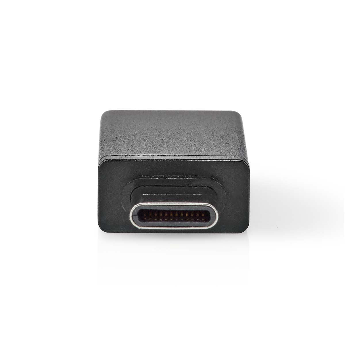Nedis USB-C™ Adapter | USB 3.2 Gen 1 | USB-C™ Male | USB-A Female | 5 Gbps | OTG | Round | Nickel Plated | Black | Box