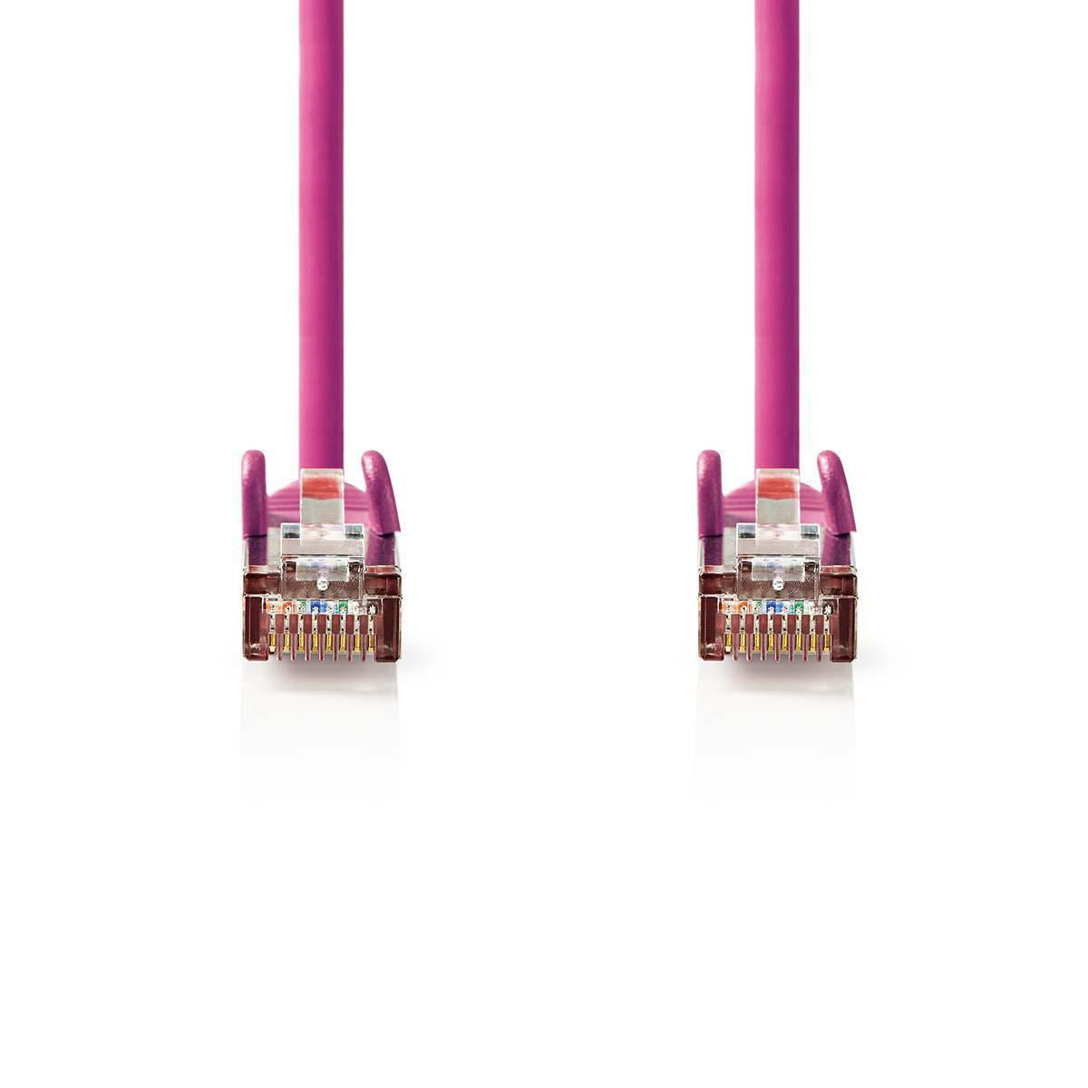 Nedis CAT5e Network Cable | SF/UTP | RJ45 Male | RJ45 Male | 20.0 m | Round | PVC | Pink | Polybag