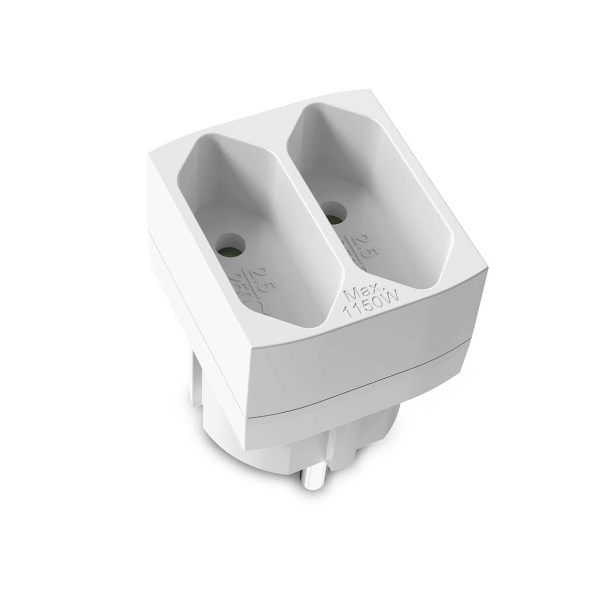 Nedis Power Socket Splitter | Type F (CEE 7/7) | 250 V AC 50 Hz | Type C (CEE 7/16) | 250 V AC 50/60 Hz | 2.5 A | 1100 W | White