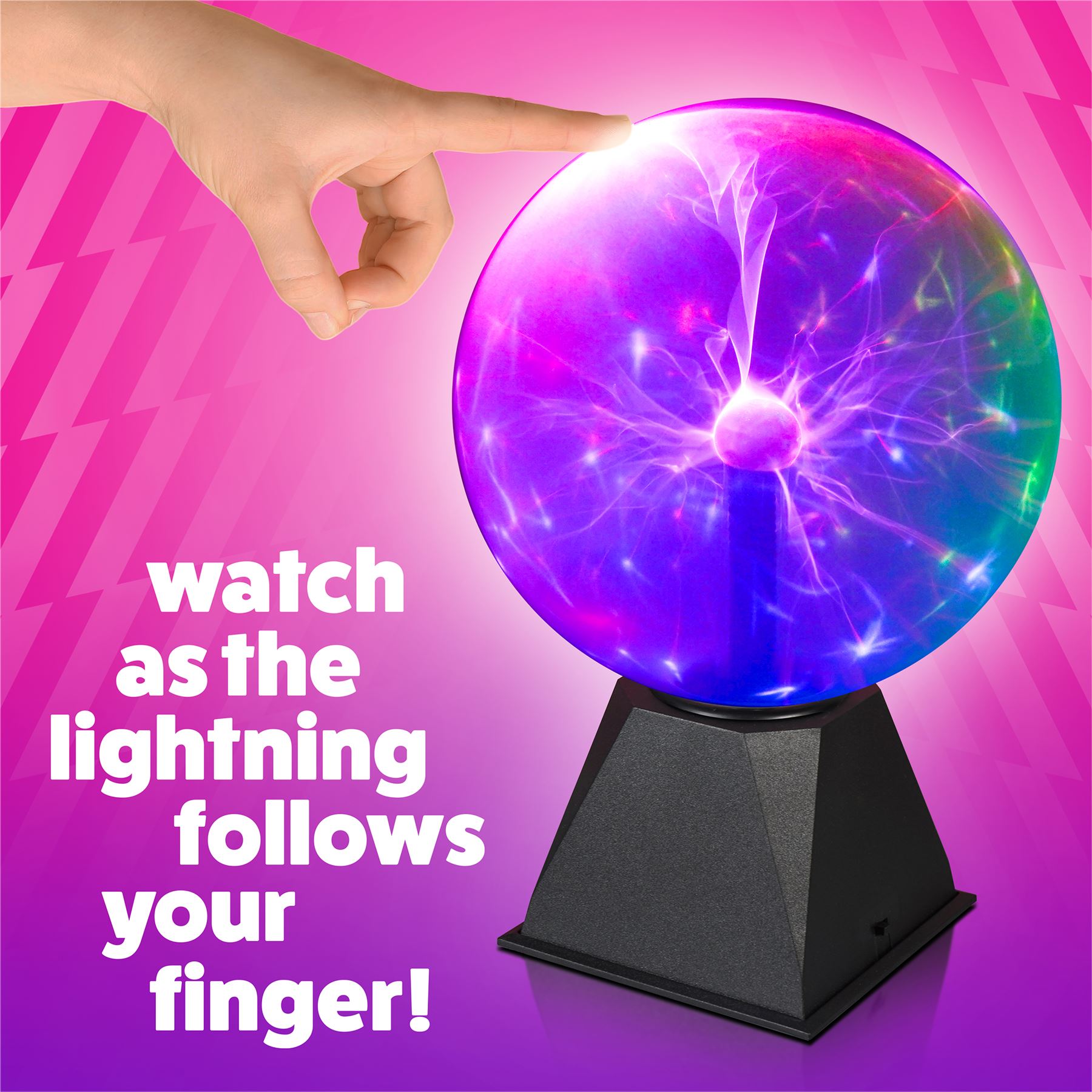 8" Multi Colour Plasma Ball Globe Light Glowing Retro Lamp Touch Activated