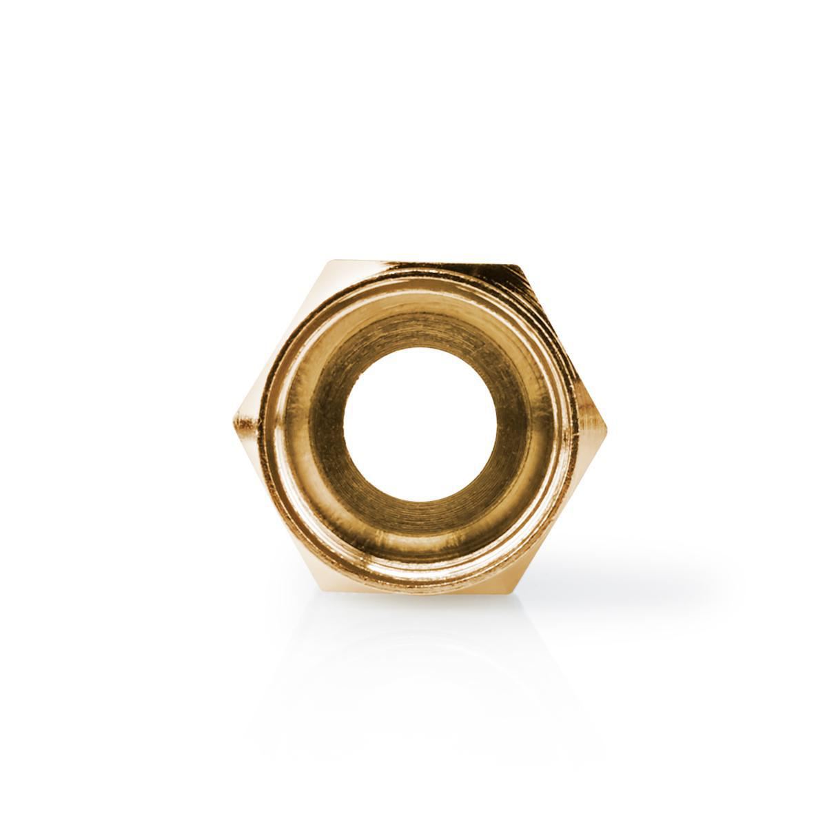 Nedis F-Connector | Straight | Male | Gold Plated | 75 Ohm | Twist-on | Cable input diameter: 5.5 mm | Copper | Metal | 2 pcs | Window Box