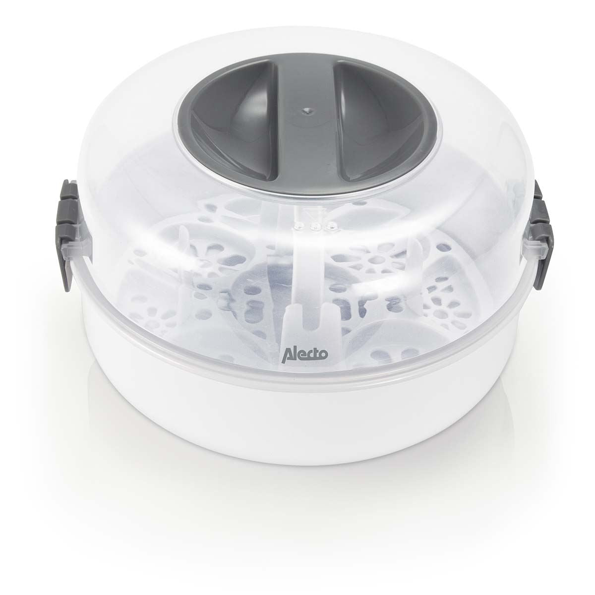 Alecto Microwave Steam Steriliser for Baby Bottles, Soothers, Breast Pumps and Feeding Accessories, Kills Viruses and 99.9% of Harmful Bacteria, 4-Minute Sterilisation Cycle