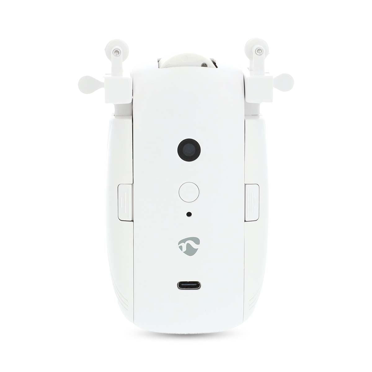 Nedis SmartLife Battery Powered / USB Powered Automatic SmartLife Curtain Robot Opener Bluetooth Cable System / U Rail  Voice Control  Timer 4000 mAh White