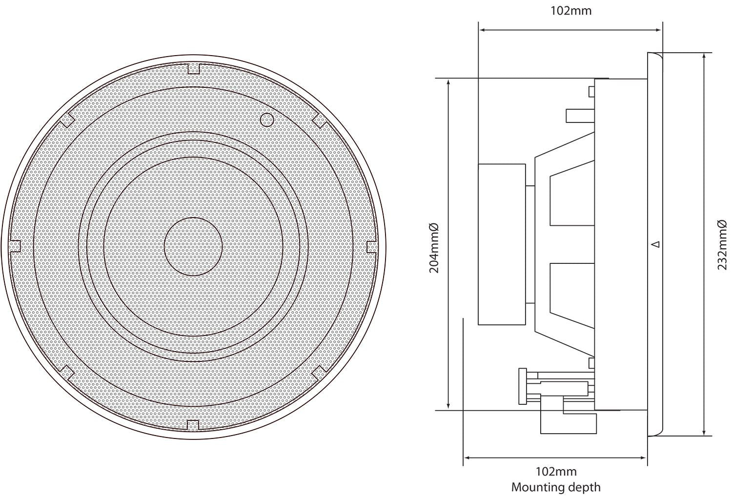Adastra SL6 Slimline Discreet Ceiling Speakers - 6.5" (Pair) White