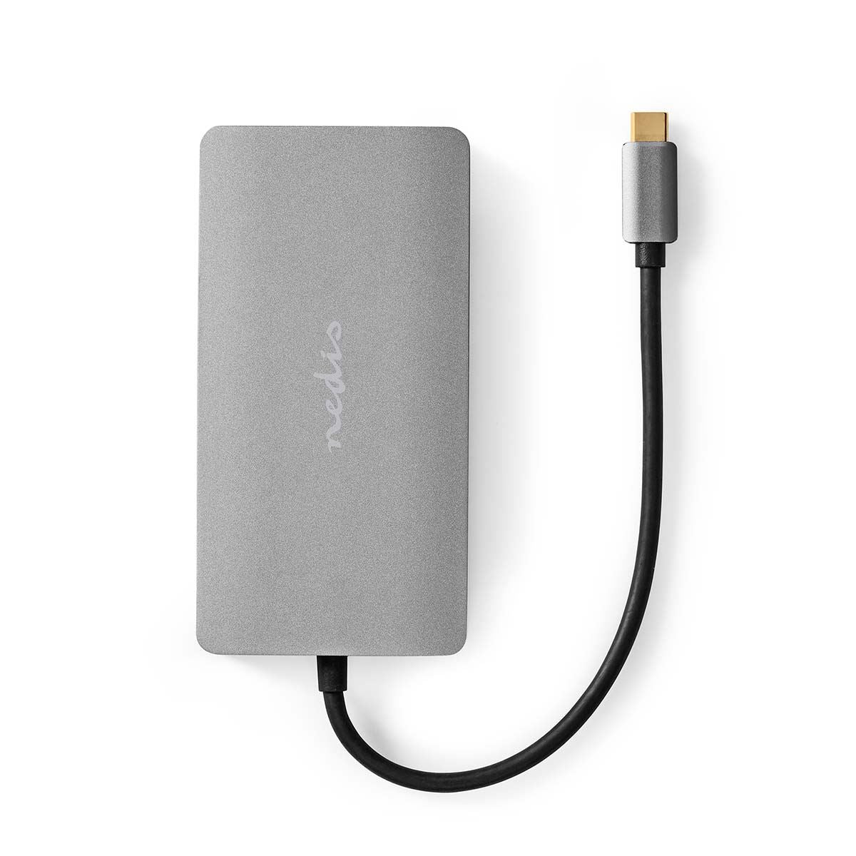 Nedis USB Multi-Port Adapter | 7-in-1 | USB 3.2 Gen 1 | USB-C™ Male | Micro SD / RJ45 Female / SD / USB-C™ Female / 2x HDMI™ / 2x USB-A Female | 5 Gbps | 0.20 m | Round | Gold Plated | PVC | Anthracite | Box