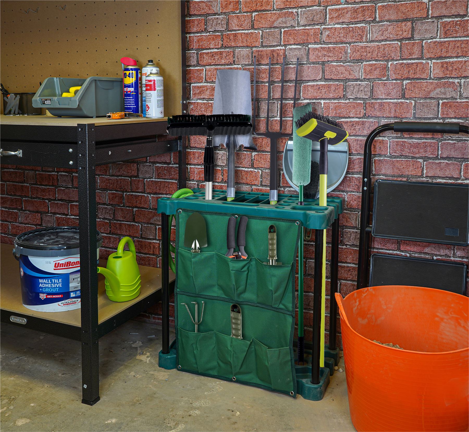 St Helens Portable Lightweight Garage and Shed Tool Equipment Accessory Organiser - Can Hold Up To 30 Items With Canvas Pouch