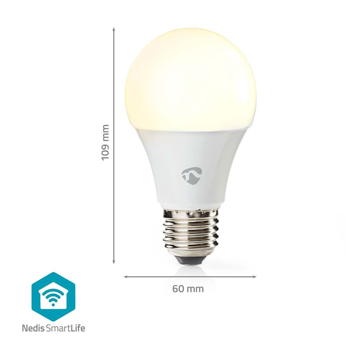 Nedis SmartLife Full Colour LED Bulb | E27 | 806 lm | 9 W | RGB / Warm to Cool White | 2700 - 6500 K | Android™ / IOS | Bulb | 2 pcs