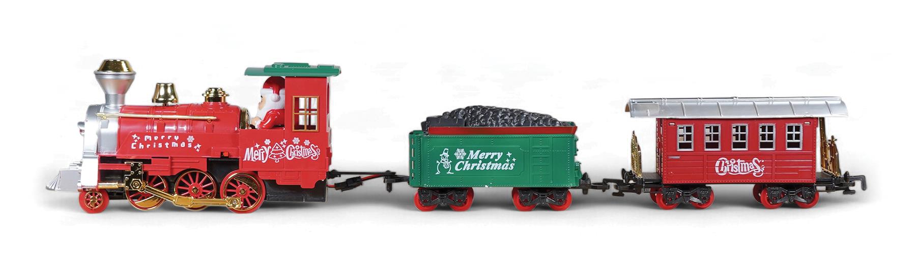 Christmas Train with Track 2 Carriages Xmas Train Set Plays Jingle Bells & Working Headlights