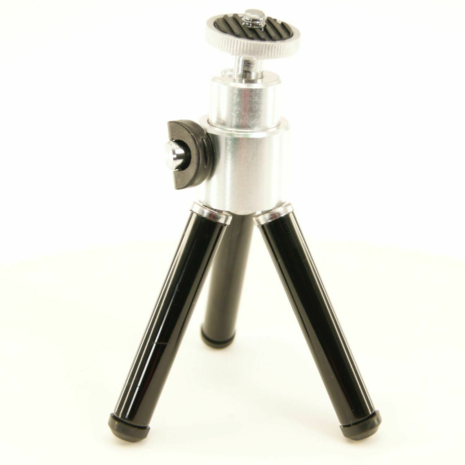 Ex-Pro Table-Top Mini Tripod, Aluminium Telescopic and compact - 3 Level - 15cm, 12.7cm & 10cm - Black & Silver