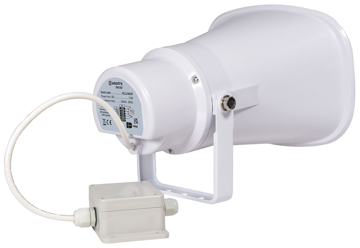 Adastra FH15V Weatherproof Horn Speaker EN54 100V - 15W IP66