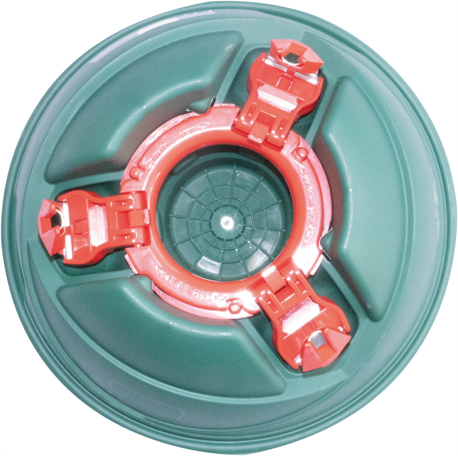 Auto Lock Christmas Tree Stand with 3 Clasps and 1.2L Water Tank, for Real Trees up to 2.8m / 9ft