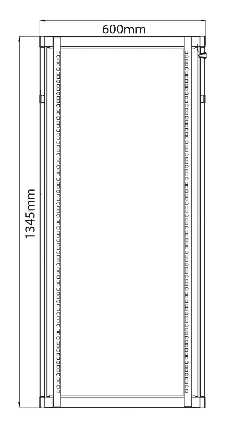 Adastra 19" Rack Cabinet with Glass Door 28U x 450mm Deep