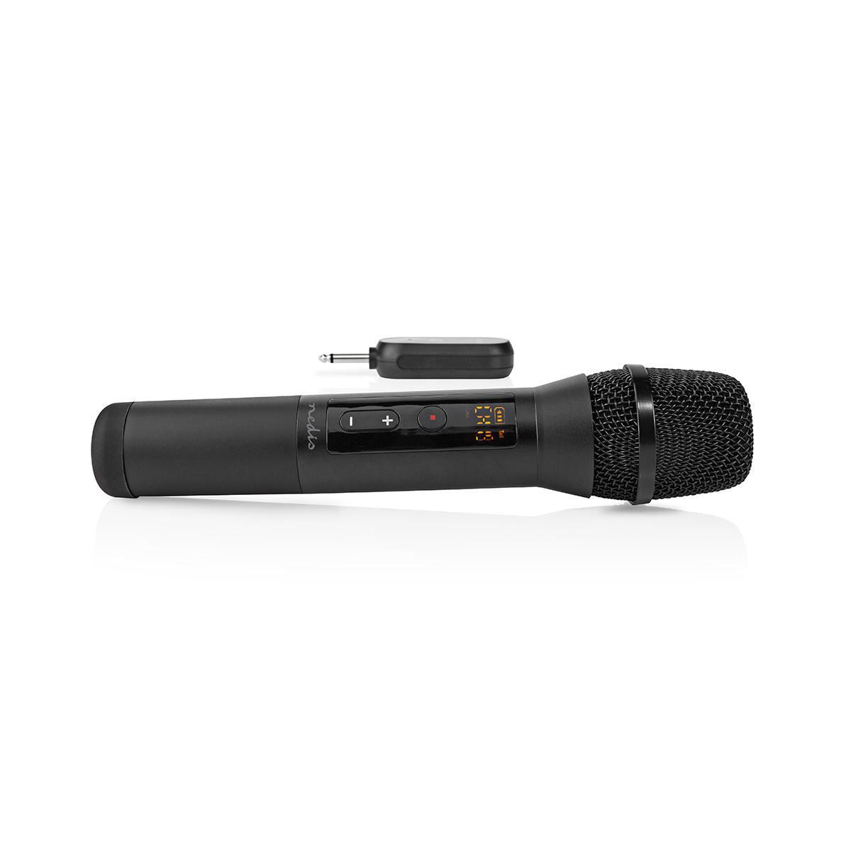 Nedis Wireless Microphone Set | 20 Channels | 1 Microphone | Cardioid | 70 Hz - 13 kHz | 1000 Ohm | -95 dB | Volume control | Black