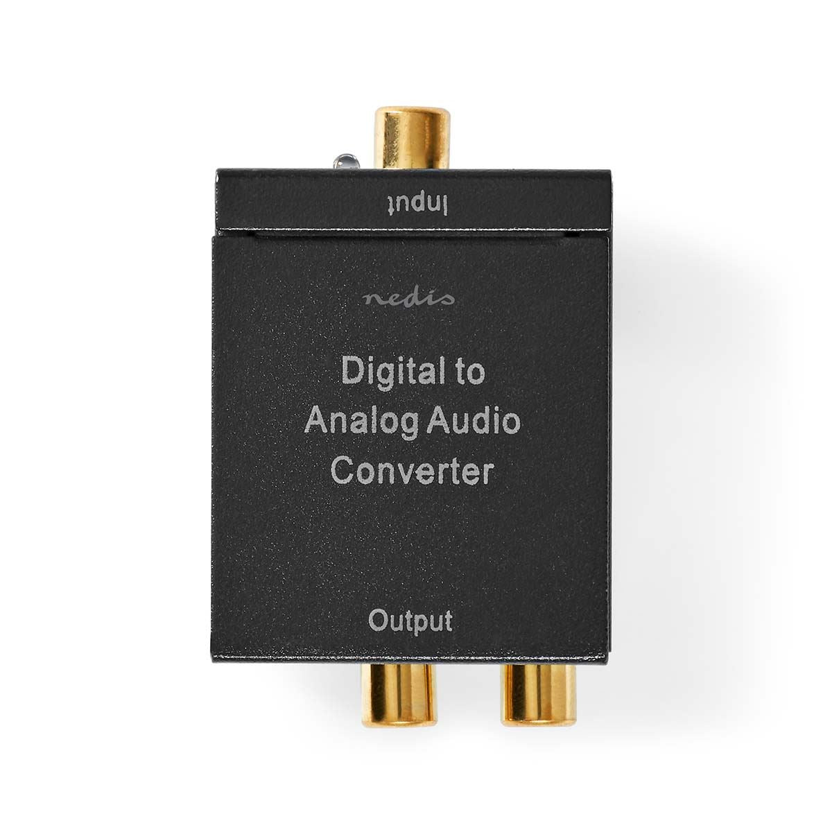 Nedis Digital Audio Converter | 1-way | Connection input: 1x Digital RCA / 1x TosLink to Connection output: 1x (2x RCA) / 1x 3.5 mm | Automatic | Integrated amplifier | Black
