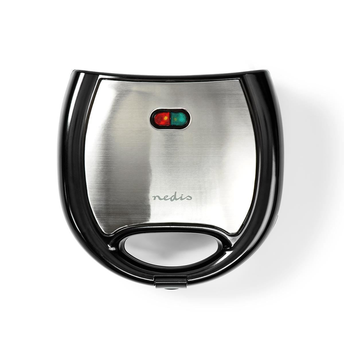 Nedis Waffle Maker Machine Square Shape 2 Slice Non Stick Electric Iron Press 750W