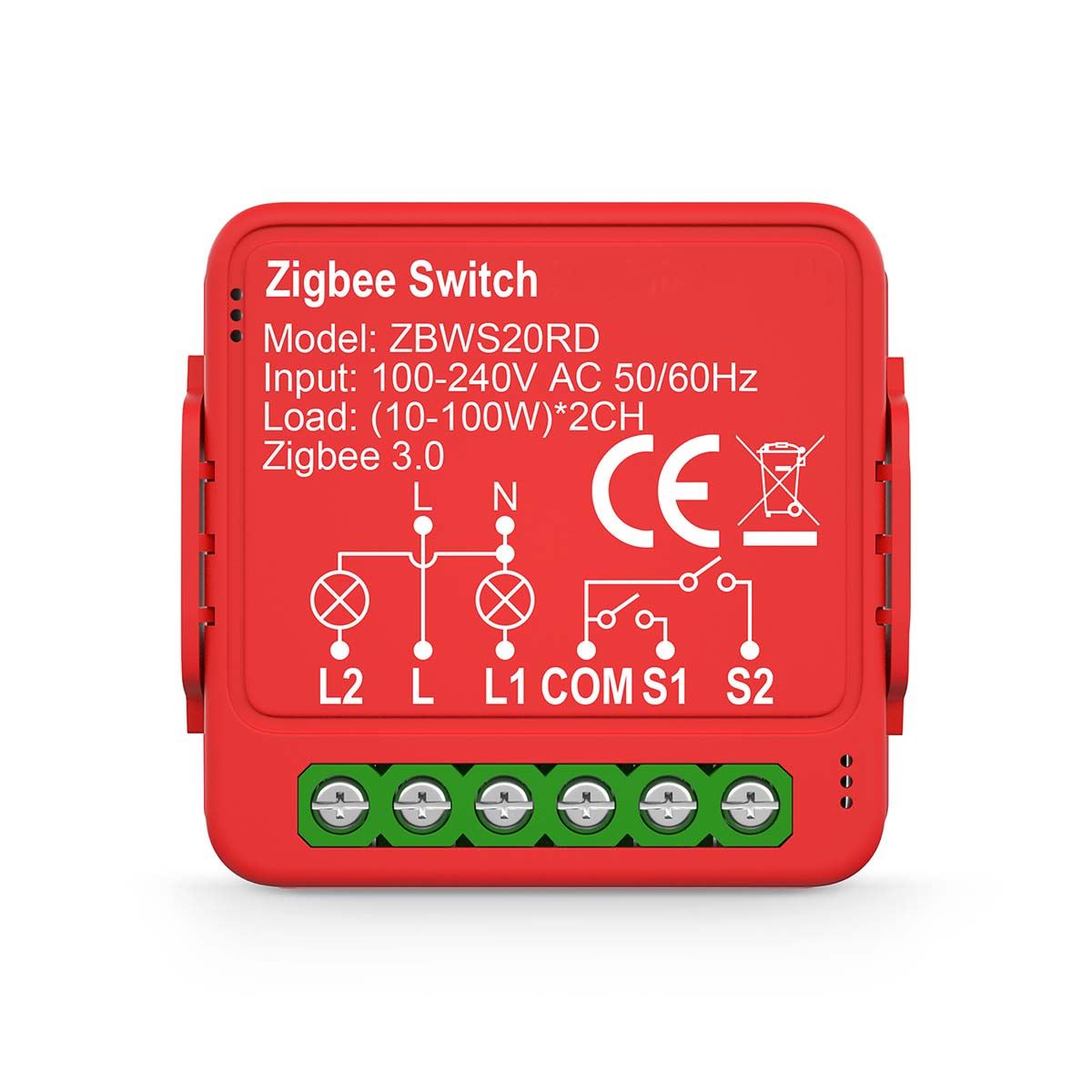 Nedis SmartLife Built-in Module | Double Switch | 2 x 100 W | Terminal Connection | App available for: Android™ / IOS
