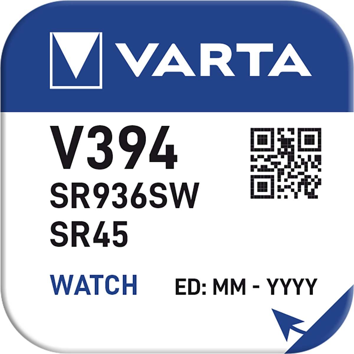 Varta Silver-Oxide Watch Battery SR45 1.55 V 67 mAh 1-Pack